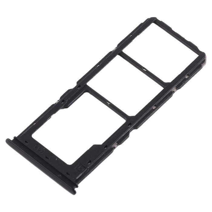 For Vivo Y93 2 x SIM Card Tray + Micro SD Card Tray (Black)