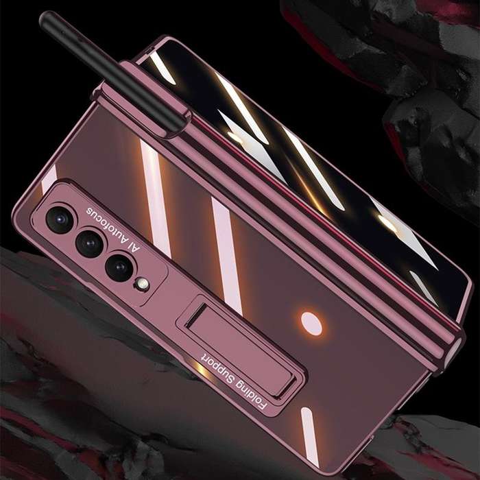 For Samsung Galaxy Z Fold4 Magnetic Folding Phantom Privacy Phone Case(Black)