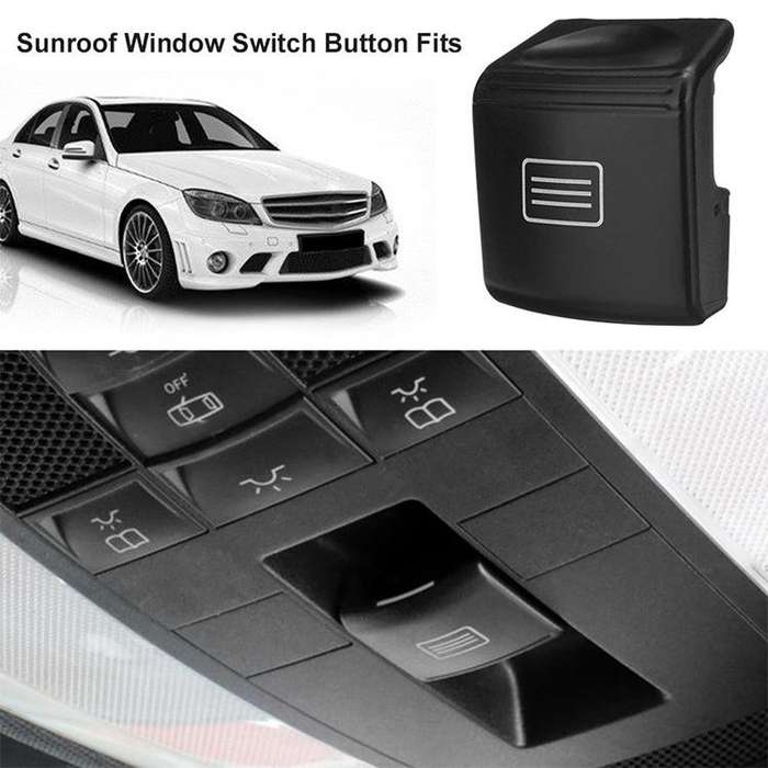 Car Sunroof Switch Button Dome Light Button for Mercedes-Benz W204 / X204 2008-2015(Black)
