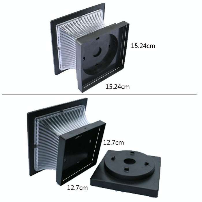 Outdoor Solar Column Lamp IP44 Waterproof Garden Fence Light Solar Street Lamp(Black Shell+White ...