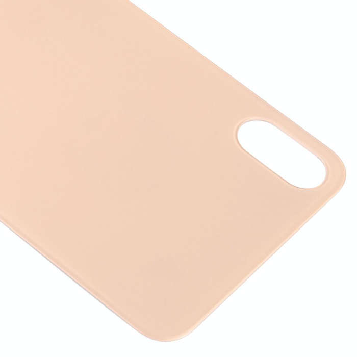 Easy Replacement Big Camera Hole Glass Back Battery Cover with Adhesive for iPhone XS(Gold)