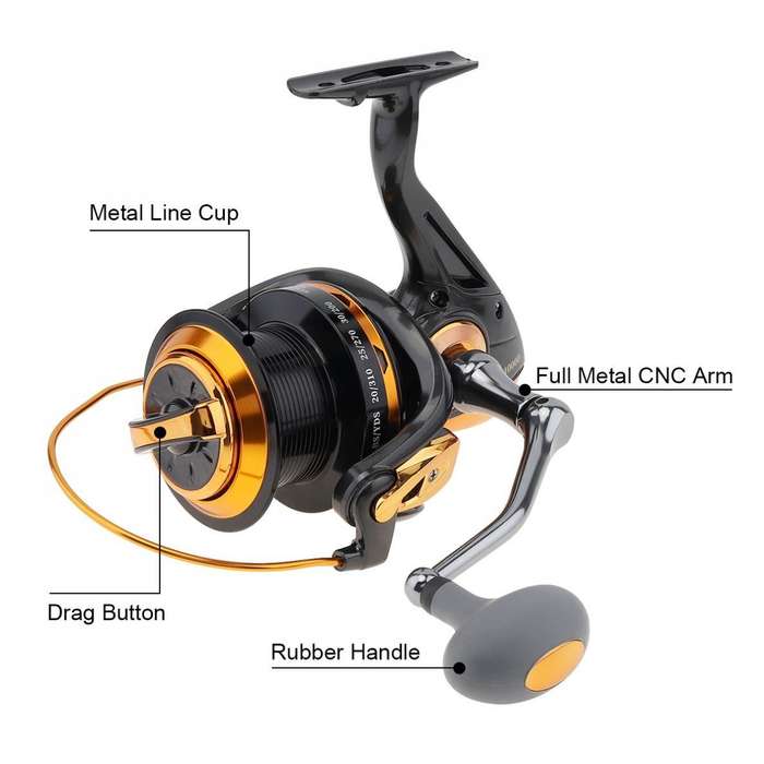 TF9000 Long-distance Casting Reel Large Gapless Sea Rod Fishing Reel Spinning Reel