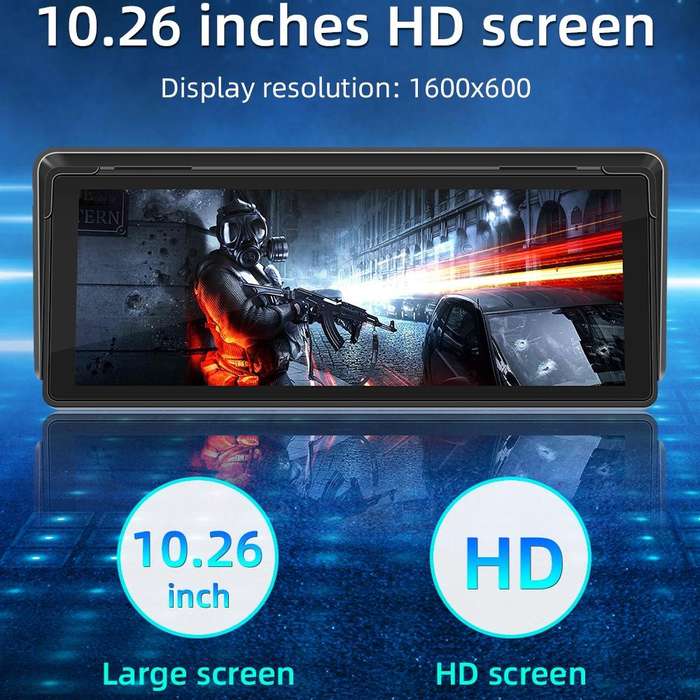B5313 10.26 inch Portable Car MP5 Player Support CarPlay / Android Auto(Black)
