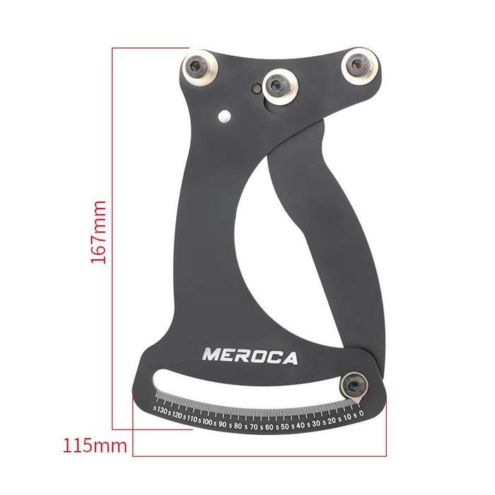 MEROCA Bicycle Ring Calibration Tool Spoke Tension Tube Wheel Set Steel Wire, Color: Black+Wrench