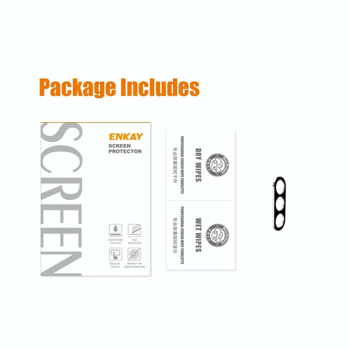 For Samsung Galaxy S23 FE 5G ENKAY Hat-Prince 9H Rear Camera Lens Tempered Glass Film(Black)