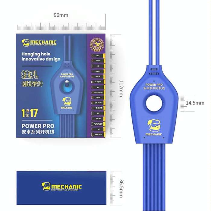 Mechanic Power Pro 17 in 1 Mobile Phone Power Supply Test Cable for Android