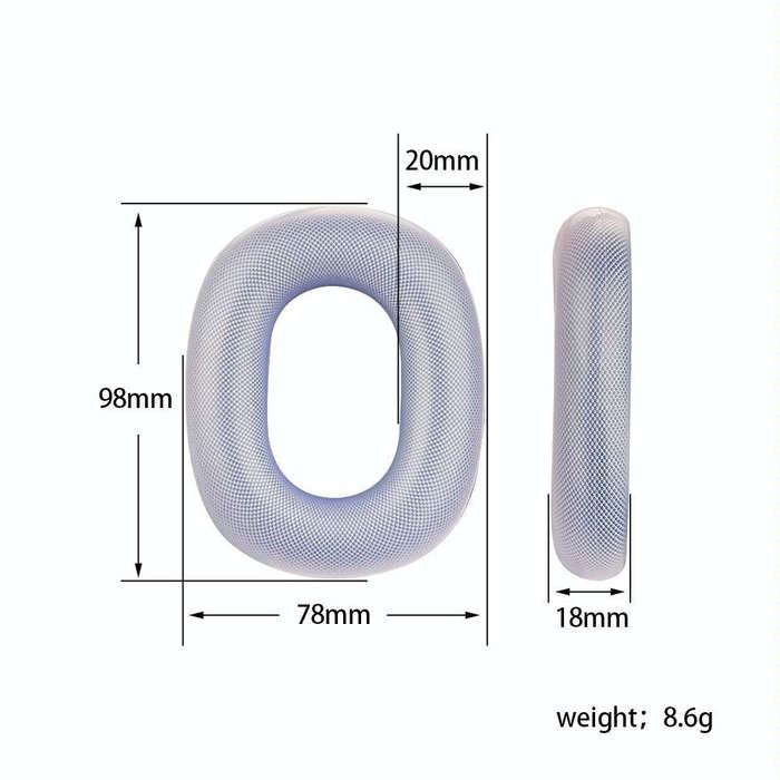 For AirPods Max Headphones Ear Cap Cover Replacement Part(Transparent)