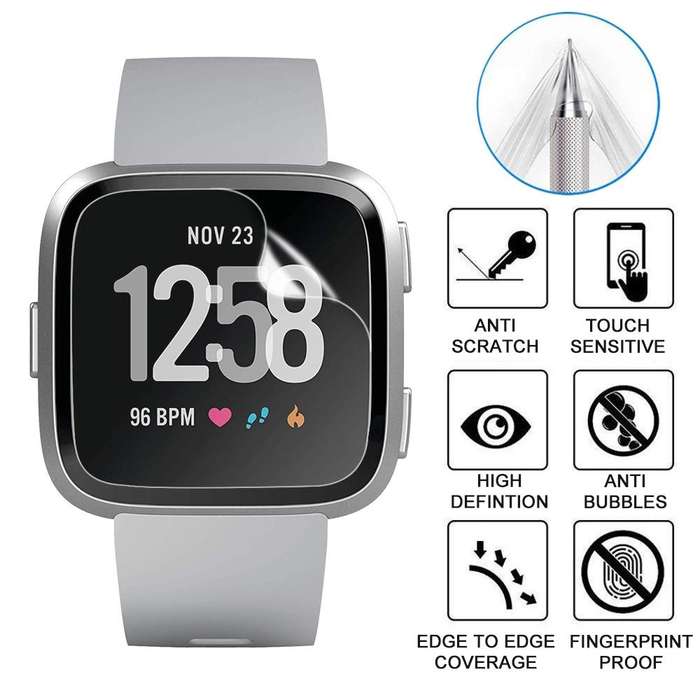 For Fitbit Versa Soft Hydrogel Film Watch Screen Protector