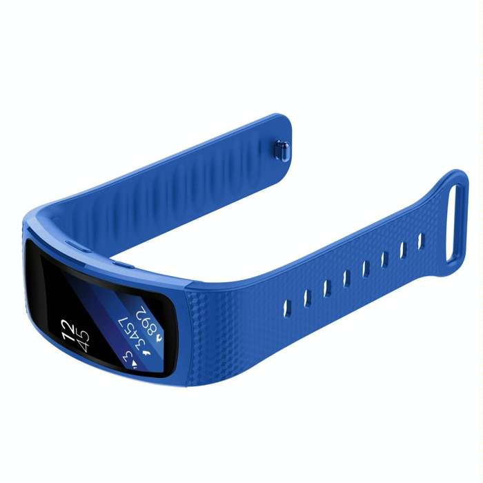 For Samsung Gear Fit2 Pro Silicone Watch Band, Size:L(Blue)