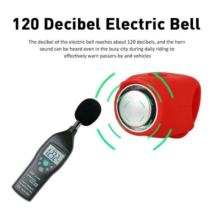 120 dB Bicycle Bell Mountain Bike Electric Horn(Red)