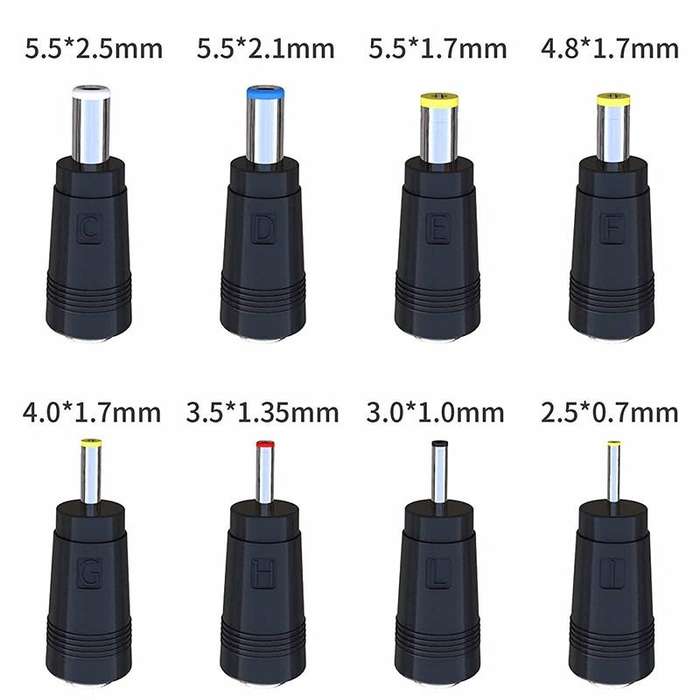 USB 5V to DC 9V 5.5mm x 2.5mm Converter Step Up Voltage Converter Power Cable with 8 Connectors