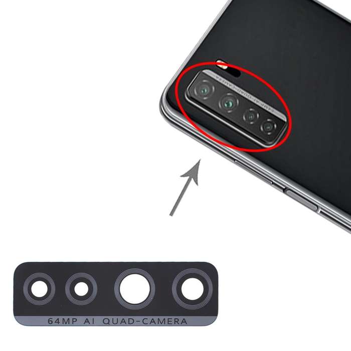 For Huawei P40 Lite 5G / Nova 7 SE 10pcs Back Camera Lens