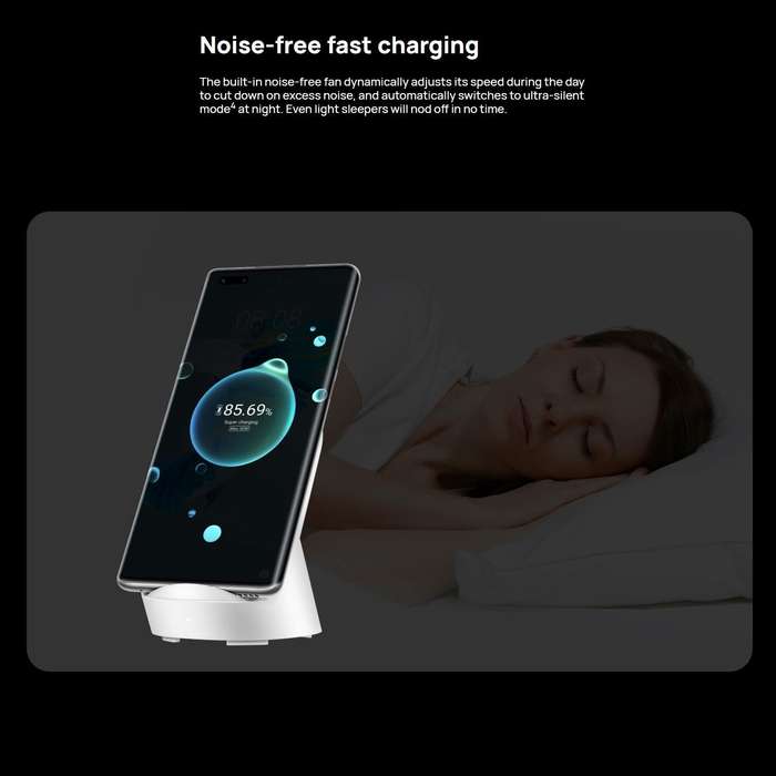 Original Huawei CP62R 50W Max Qi Standard Super Fast Charging Vertical Wireless Charger Stand (Wh...