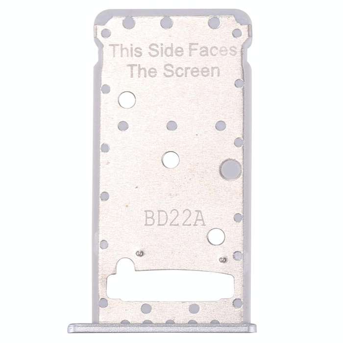 For Huawei Enjoy 7 Plus / Y7 Prime SIM Card Tray & SIM / Micro SD Card Tray(Silver)