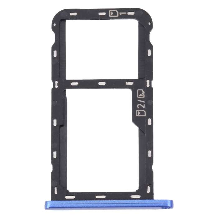 For ZTE Blade A72 SIM Card Tray + SIM Card Tray / Micro SD Card Tray (Blue)
