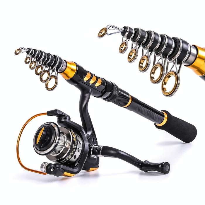LEO 28004 Short Carbon Sea Pole Mini Road Fishing Rod Fishing Gear, Length: 210cm