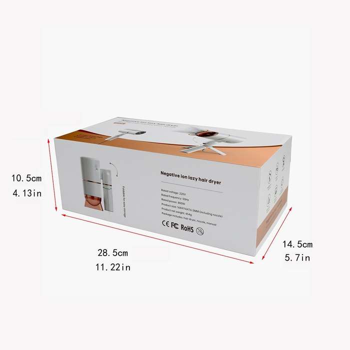 ZMFT-001 Hands-Free Desktop Hair Dryer, Specification: EU Plug(White)