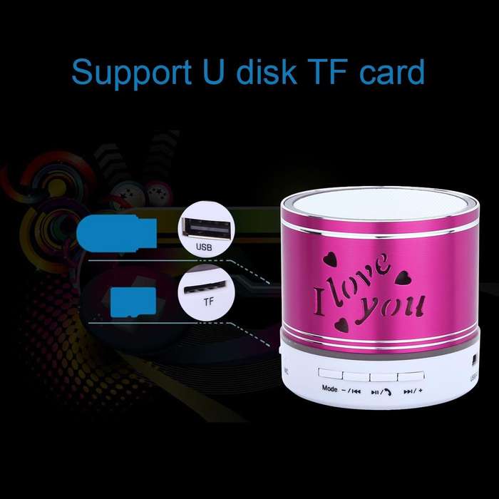 A9L Mini Portable Bluetooth Stereo Speaker with RGB LED Light, Built-in MIC, Support Hands-free C...