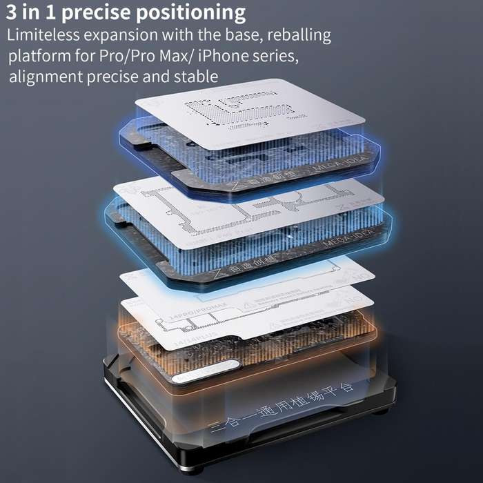 For Xiaomi 12S Ultra Qianli Mega-idea Multi-functional Middle Frame Positioning BGA Reballing Pla...