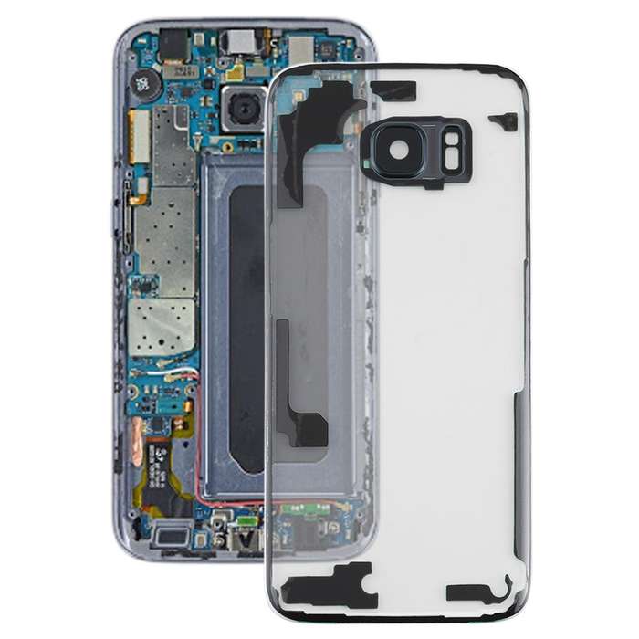 For Samsung Galaxy S7 Edge / G9350 / G935F / G935A / G935V Transparent Battery Back Cover with Ca...