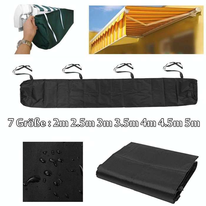 Outdoor Patio Canopy Awning Waterproof Cover Retractable Dustproof Protective Cover, Size: 2.5m(B...