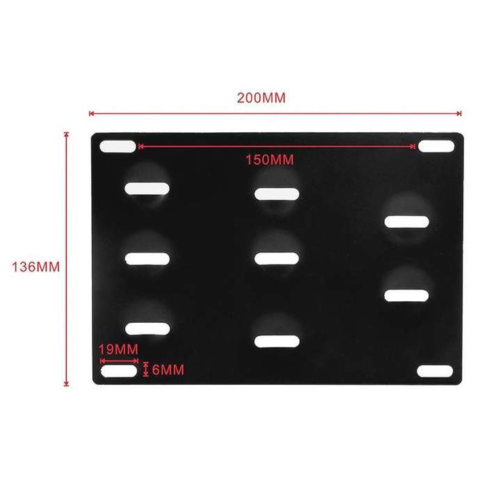 Car Front Bumper Tow Hook License Plate Mounting Bracket Holder for Toyota Yaris