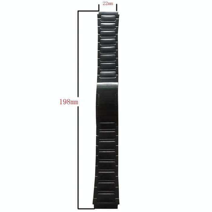 For Garmin Forerunner 255 22mm I-Shaped Titanium Alloy Watch Band(Black)
