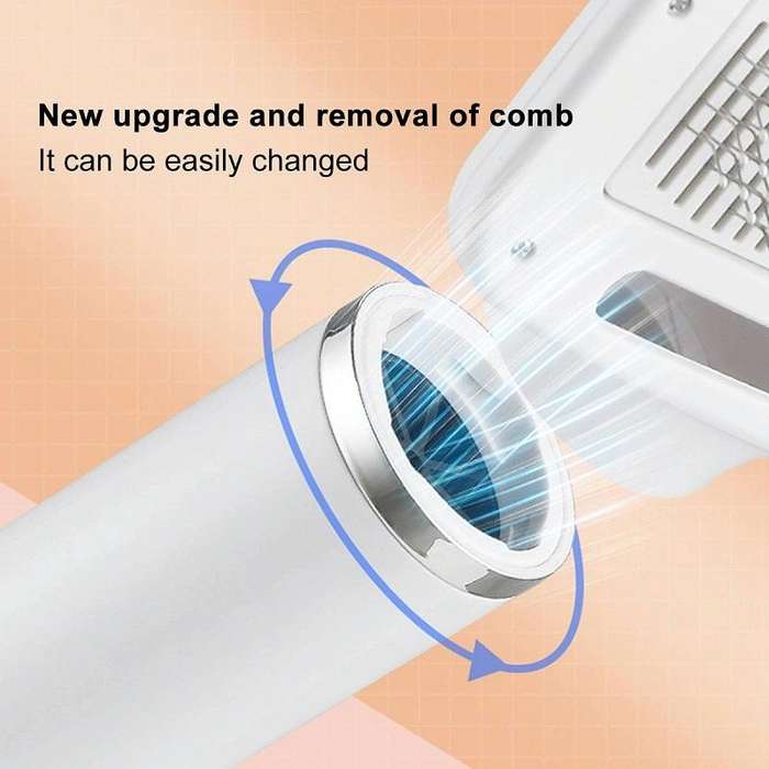 Pet Electric Comb Cat And Dog Brushing Cleaning Hair Dryer, Specification: UK Plug(3 Generation 8...