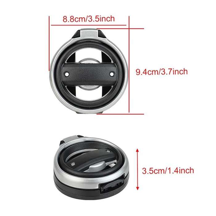 For Jeep Wrangler JK 2007-2017 JL / JT 2018+ Car Air Conditioner Air Vent Water Cup Holder (Silver)