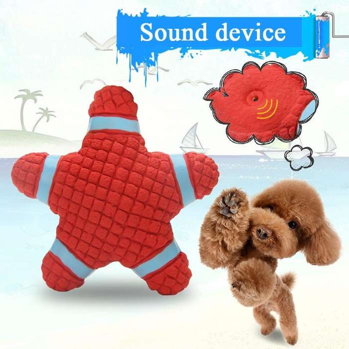Dog Vocal Toy Latex Molar Bite Resistant Dog Bite Toy, Specification: Starfish (Red)