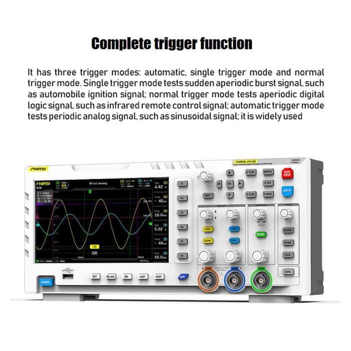 FNIRSI 1014D +P4100 Probe 2 in 1 Dual-channel 100M Bandwidth Digital Oscilloscope 1GS Sampling Si...