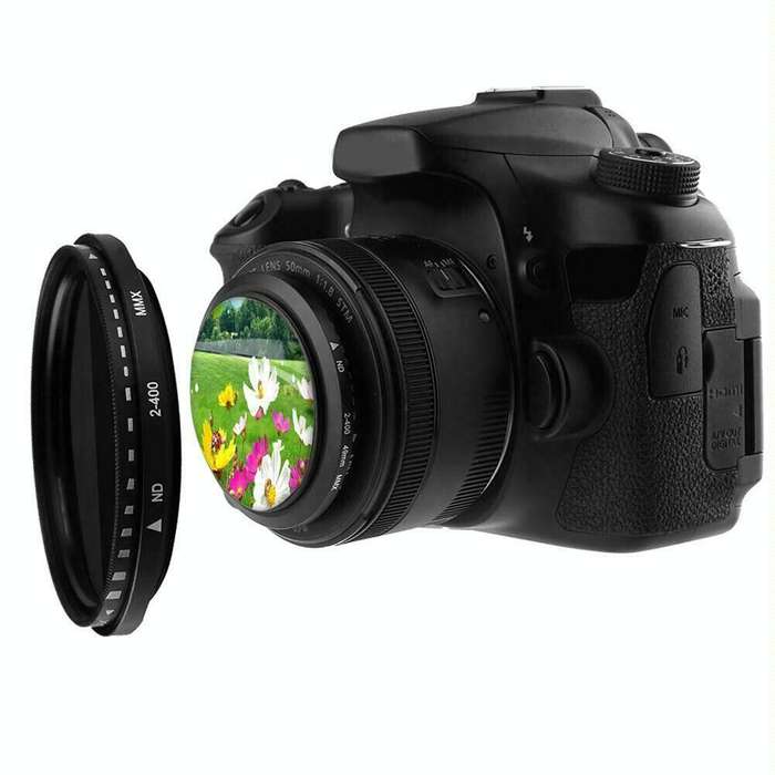 52mm ND Fader Neutral Density Adjustable Variable Filter ND 2 to ND 400 Filter(Black)