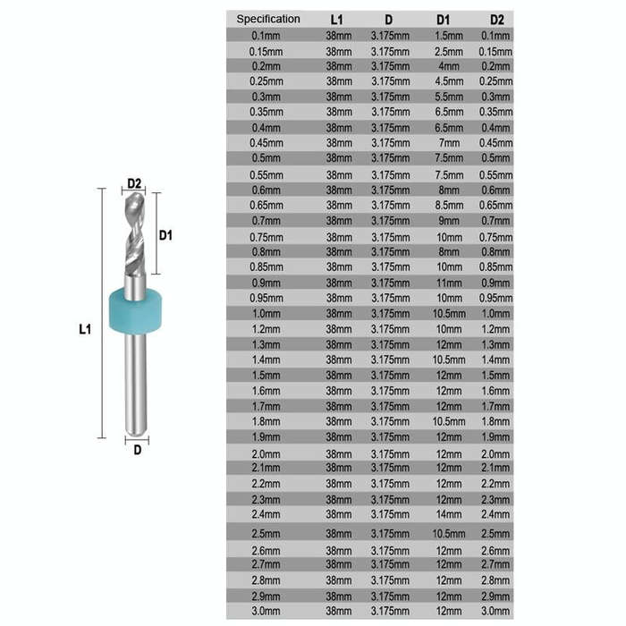 10 In 1 PCB Tungsten Steel Drill Bits Carving Miniature Drill Bits, Size: 0.1-1mm