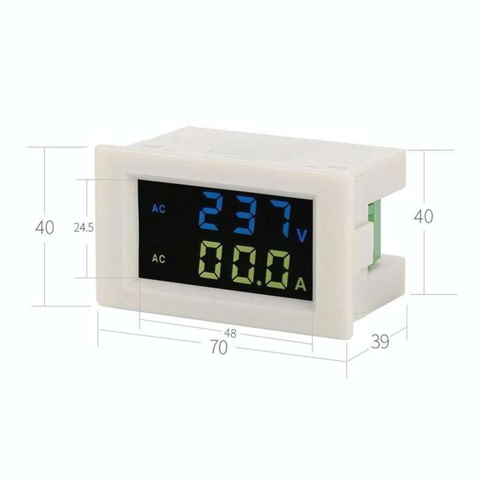 D85-2042A 110V 220V 380V 100A Digital AC Voltmeter Ammeter Current Amps Volt Meter LCD Panel Moni...