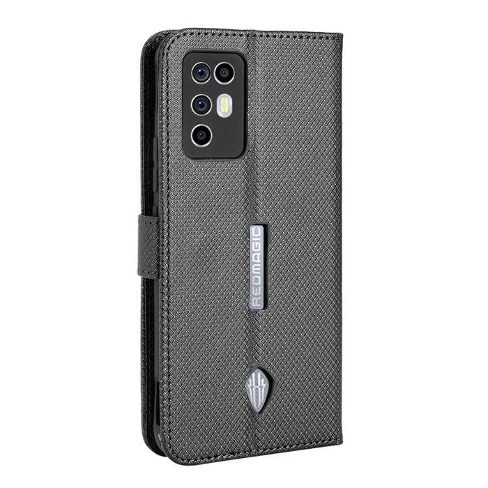 For ZTE Nubia Red Magic 6R Diamond Texture Leather Phone Case(Black)