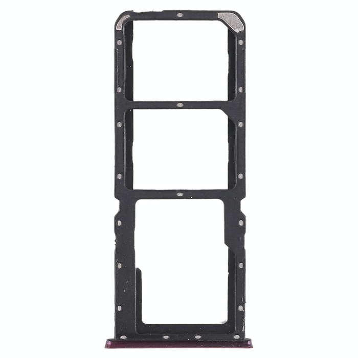 For OPPO A7x / F9 / F9 Pro / Realme 2 Pro 2 x SIM Card Tray + Micro SD Card Tray (Red)