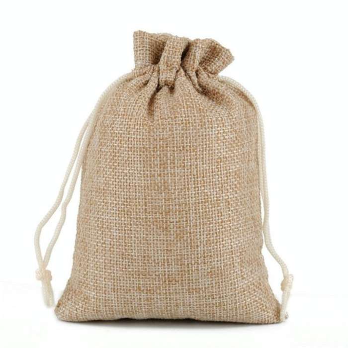 50 PCS Multi size Linen Jute Drawstring Gift Bags Sacks Wedding Birthday Party Favors Drawstring ...