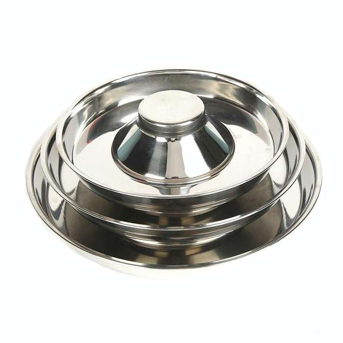Pet Dog Food Bowl Dog Food Bowl Stainless Steel Slow Food Bowl Pet Supplies, Size:30cm