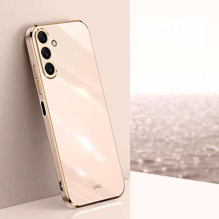 For Samsung Galaxy A24 4G XINLI Straight Edge 6D Electroplate TPU Phone Case(Pink)