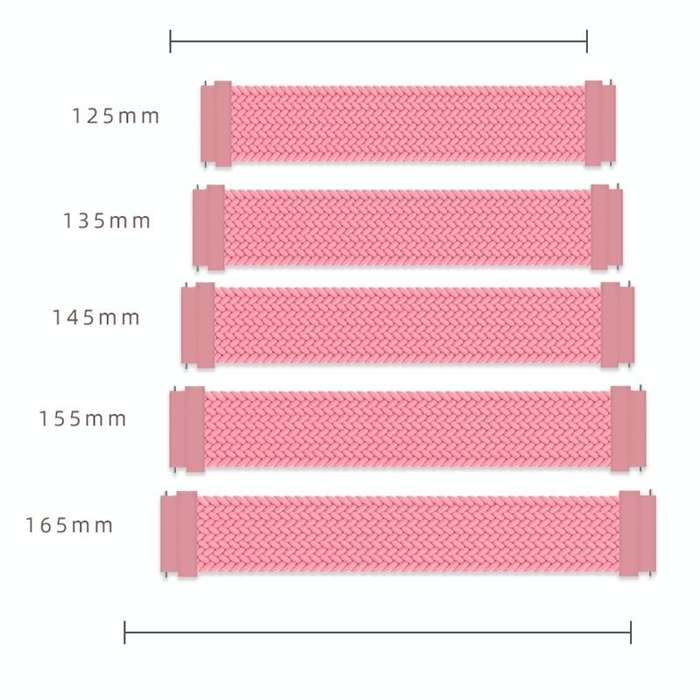 For Garmin Vivoactive 3 Adjustable Nylon Braided Elasticity Watch Band, Size:145mm(Black)