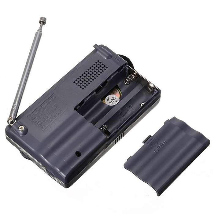 INDIN BC-R21 AM/FM Portable Radio Old Man Morning Practice Player(Silver Gray)