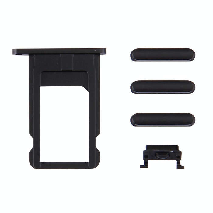 4 in 1 for iPhone 6s (Card Tray + Volume Control Key + Power Button + Mute Switch Vibrator Key)(B...