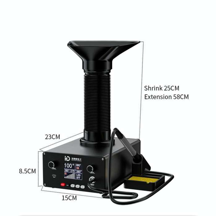 TBK D-201 2 in 1 Intelligent Constant Temperature Soldering Iron With Solder Smoking Absorber Too...
