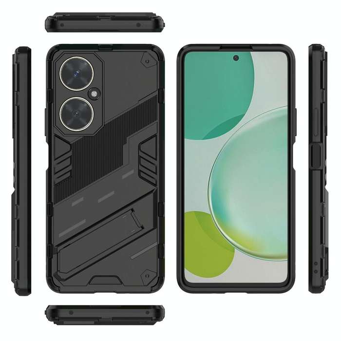For Huawei nova 11i 4G Punk Armor 2 in 1 PC + TPU Phone Case with Holder(Black)