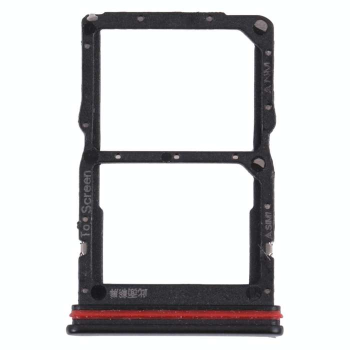 SIM Card Tray + NM Card Tray for Huawei nova 7 SE 5G Youth (Black)