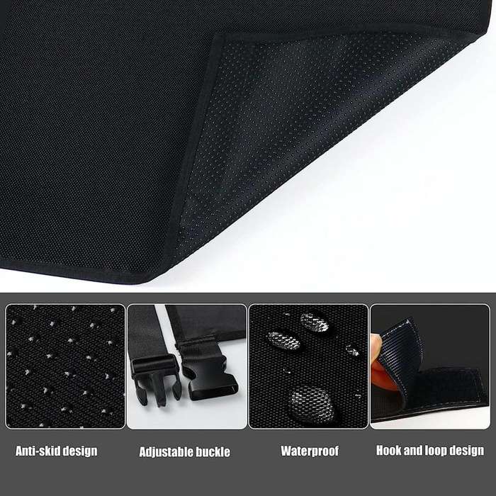 79 x 44cm Kids Airplane Seat Extender Portable Travel Seat Cushion(Blue)
