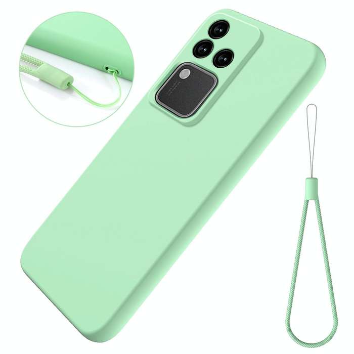 For vivo S18 / S18 Pro / V30 / V30 Pro Solid Color Liquid Silicone Dropproof Full Coverage Phone ...