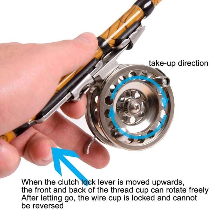 LEO 27757 Fast Reel Before Reeling Lever Brake Ice Fishing Reel, Specification: BLD 60 Right Hand