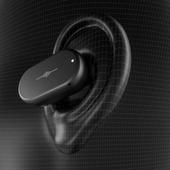 HD313 Earhook OWS Noise Reduction Bluetooth Earphone Subwoofer Sport Wireless Headset(Black)