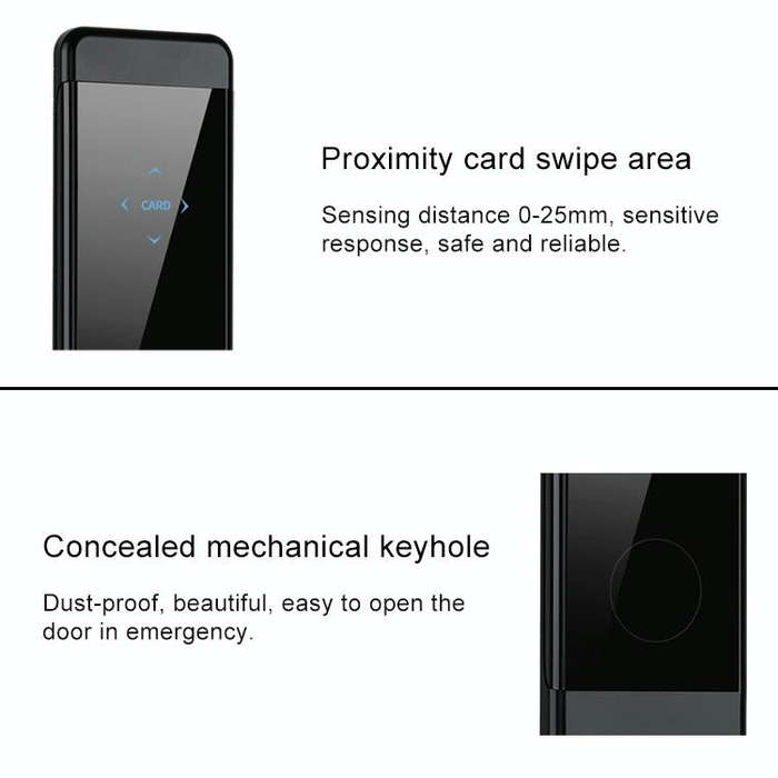 DPY-5634 Hotel IC Magnetic Card Induction Lock Electronic Door Lock(Silver)